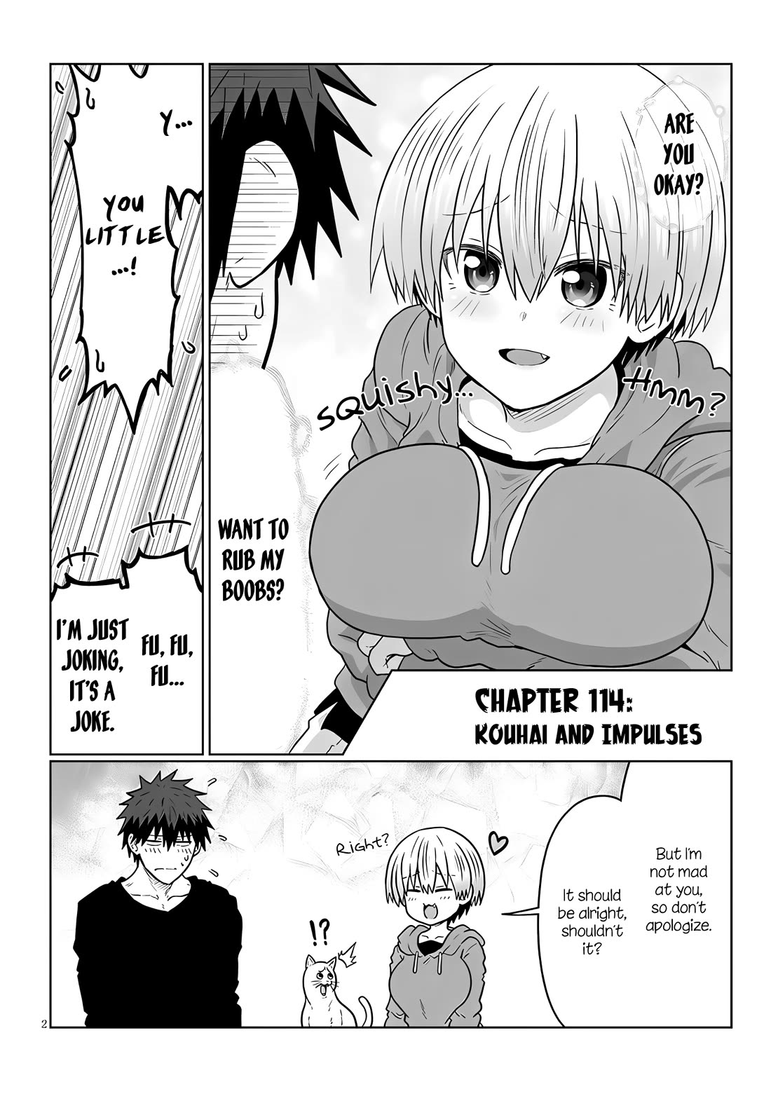 Uzaki-chan wa Asobitai! Chapter 114 page 2 - Chapter 114: Kouhai and Impulses