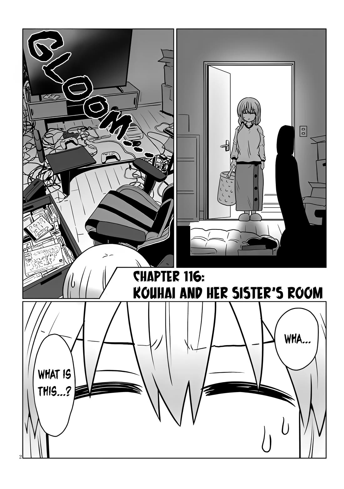 Uzaki-chan wa Asobitai! Chapter 116 page 2 - Chapter 116: Kouhai and Her Sister's Room