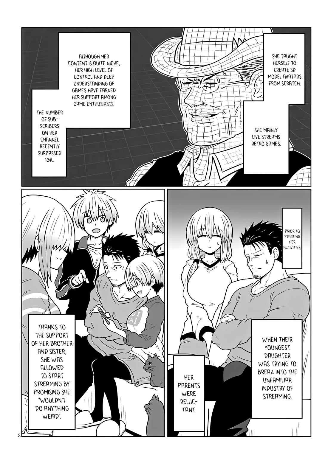 Uzaki-chan wa Asobitai! Chapter 116 page 8 - Chapter 116: Kouhai and Her Sister's Room