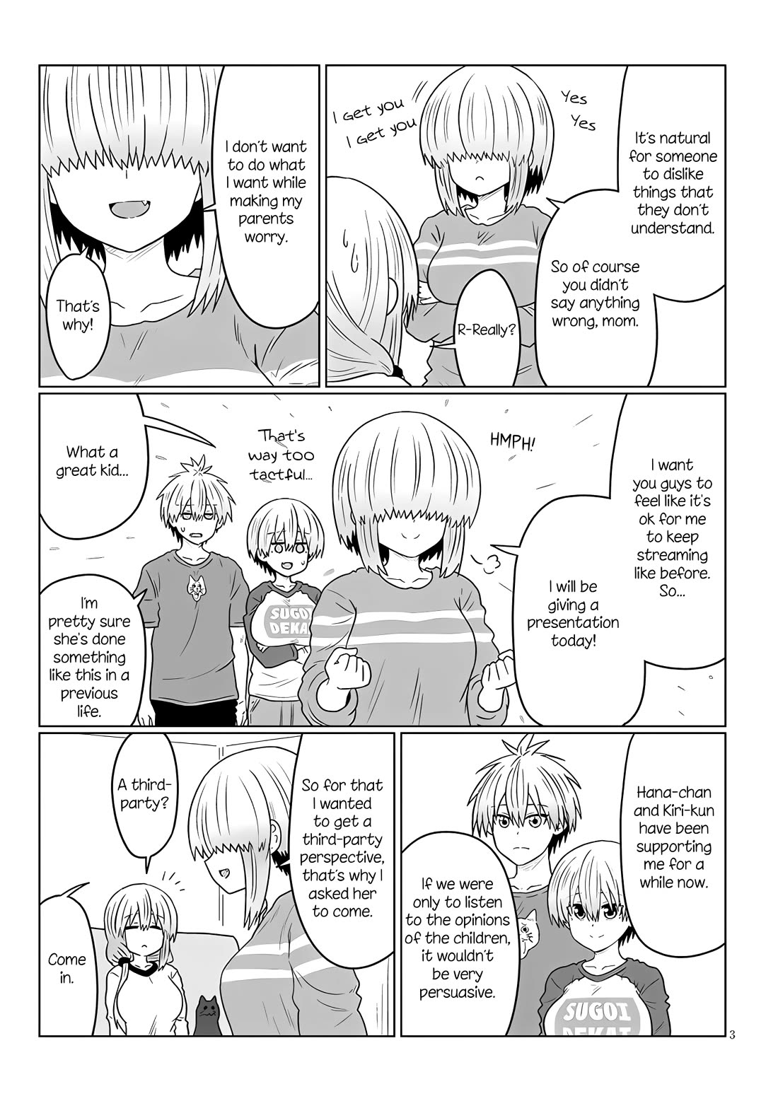 Uzaki-chan wa Asobitai! Chapter 117 page 3 - Chapter 117: Kouhai and Persuasion