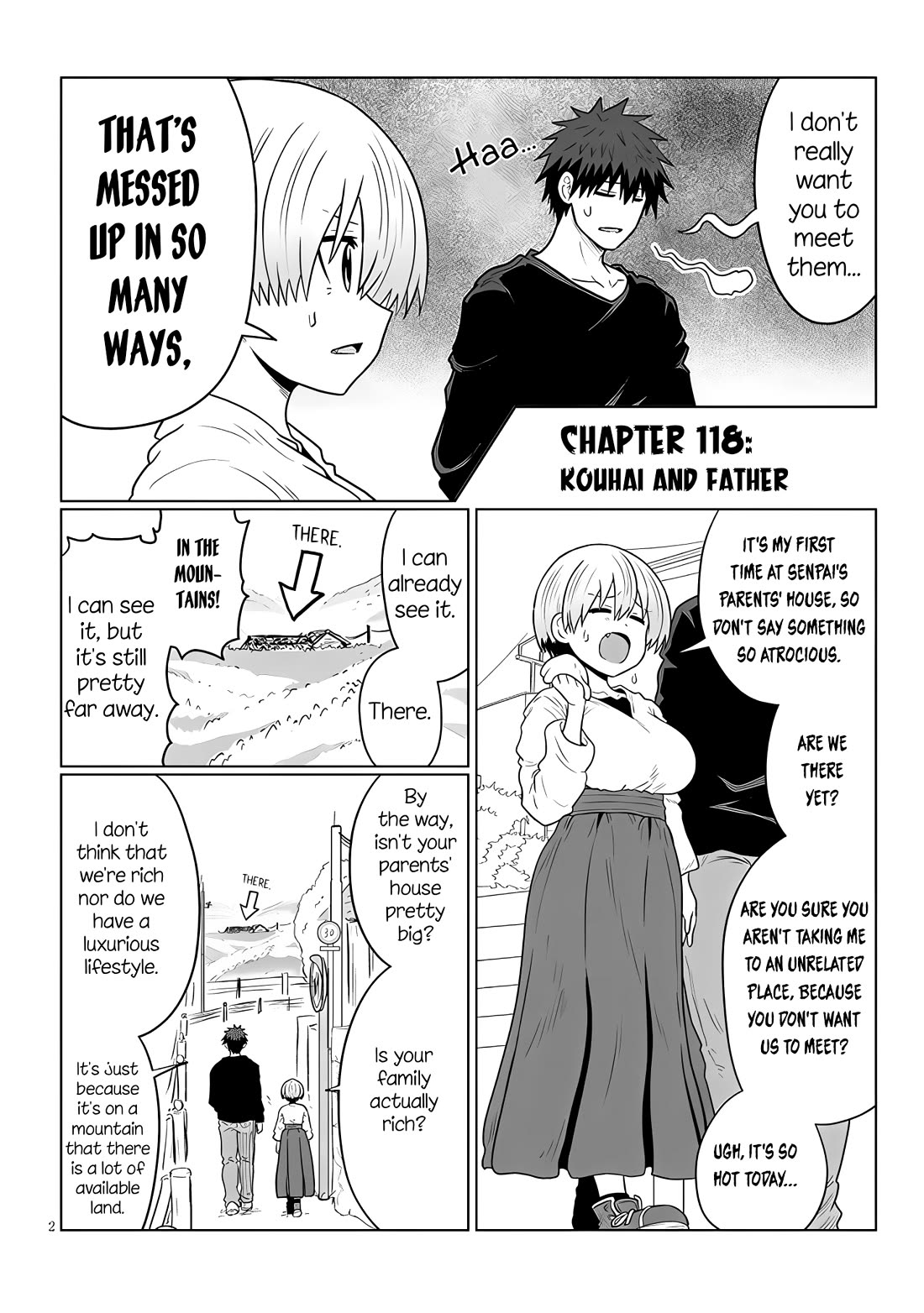 Uzaki-chan wa Asobitai! Chapter 118 page 2 - Chapter 118: Kouhai and Father