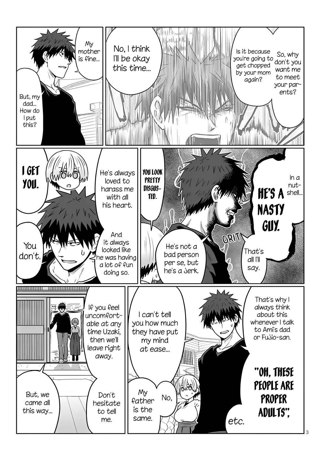 Uzaki-chan wa Asobitai! Chapter 118 page 3 - Chapter 118: Kouhai and Father
