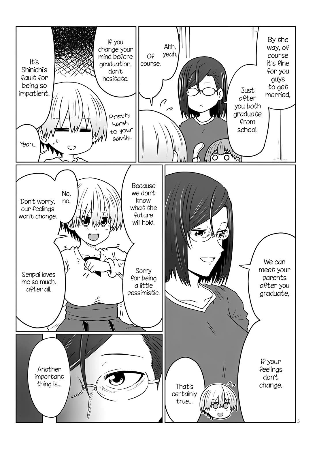 Uzaki-chan wa Asobitai! Chapter 119 page 5 - Chapter 119: Kouhai and Parents