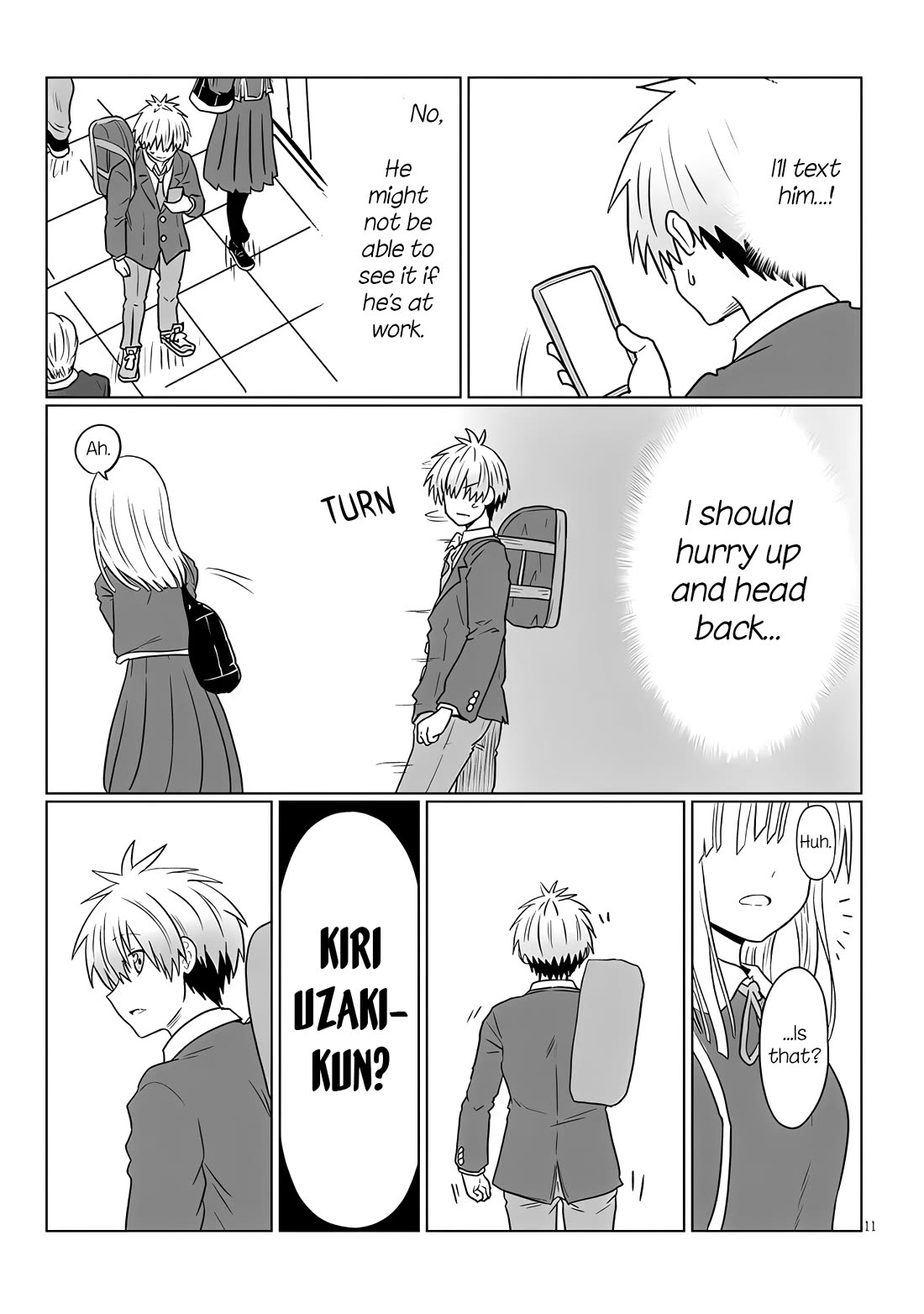 Uzaki-chan wa Asobitai! Chapter 120 page 11 - Chapter 120: Kouhai and Job Hunting