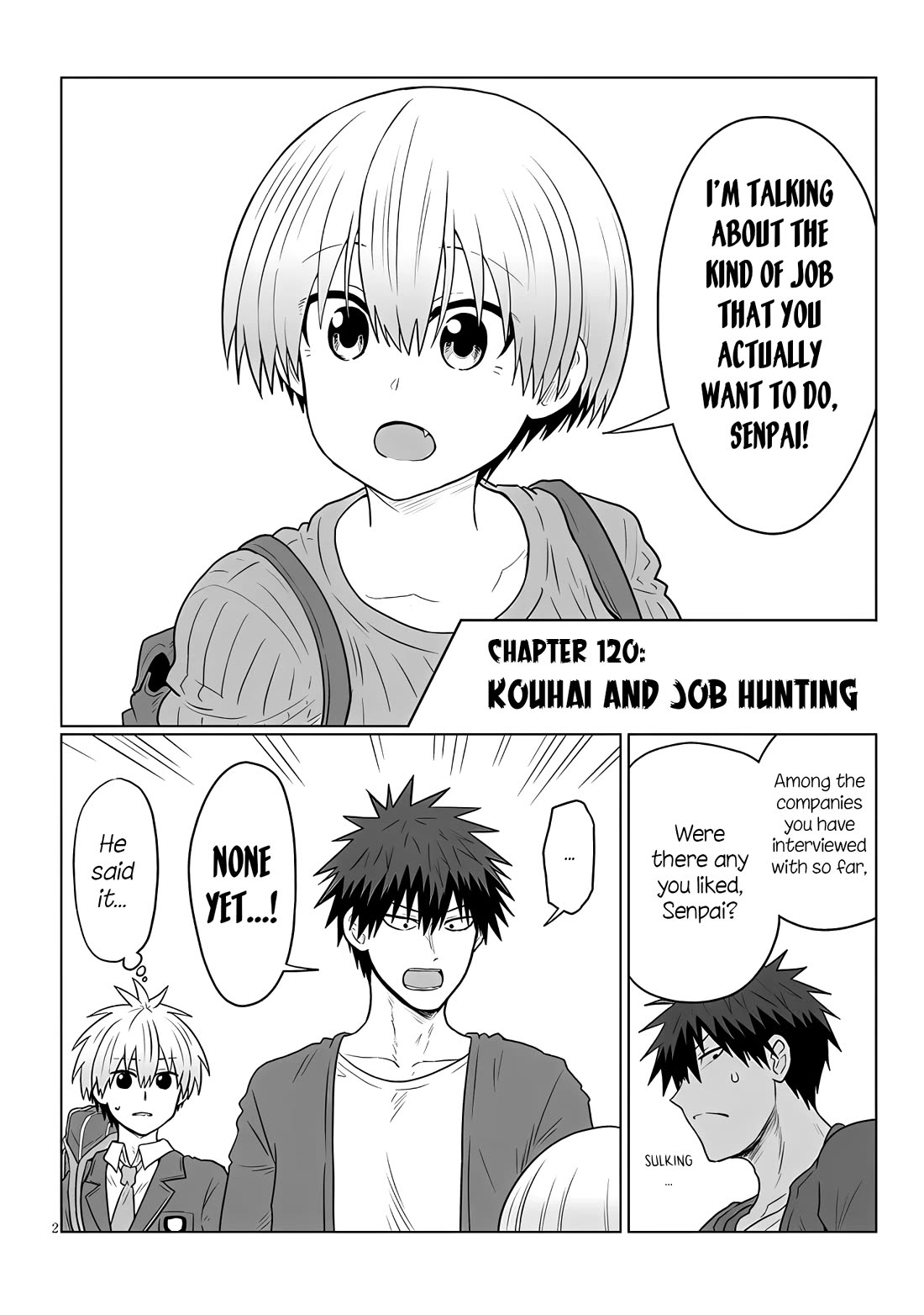 Uzaki-chan wa Asobitai! Chapter 120 page 2 - Chapter 120: Kouhai and Job Hunting