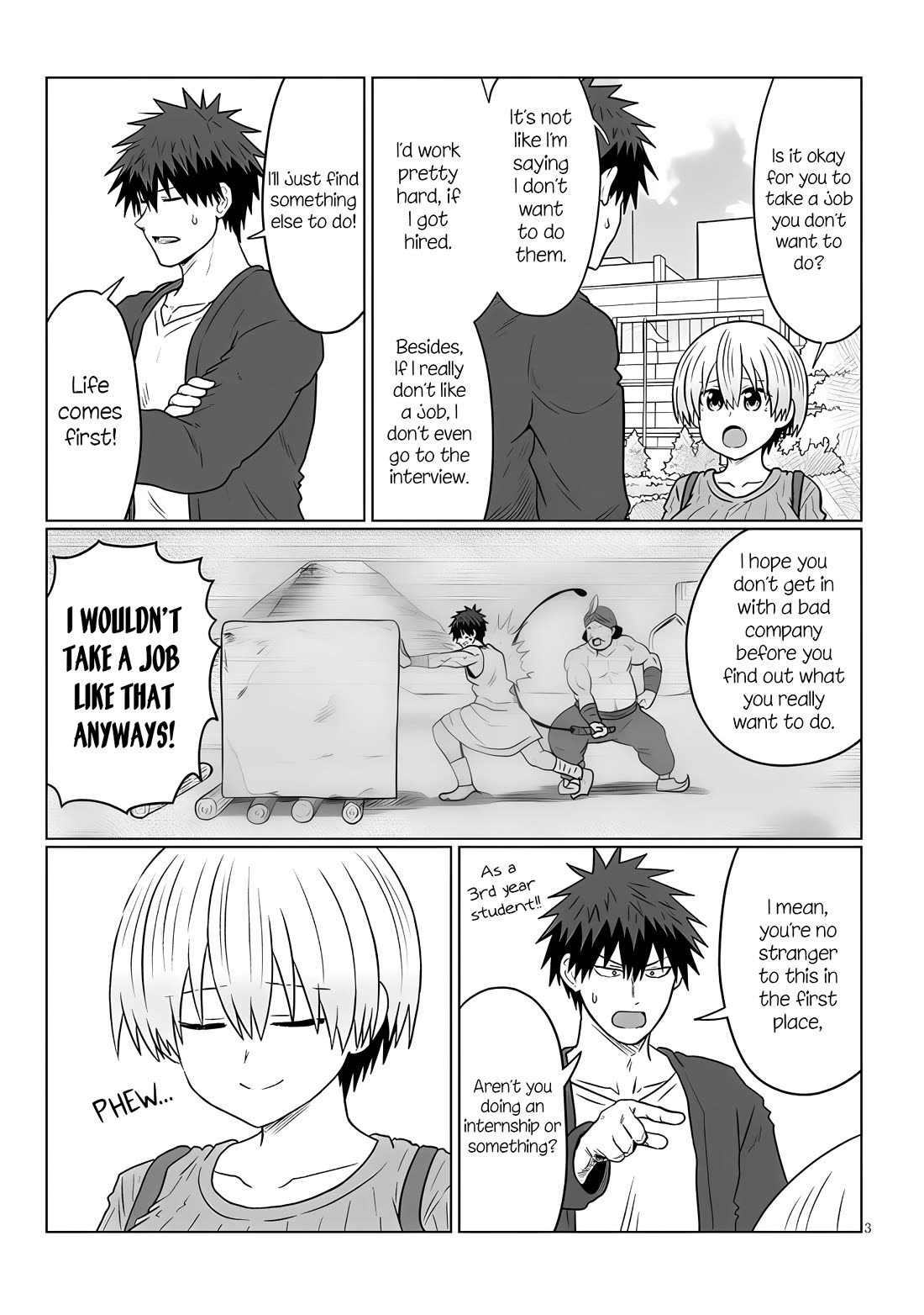 Uzaki-chan wa Asobitai! Chapter 120 page 3 - Chapter 120: Kouhai and Job Hunting