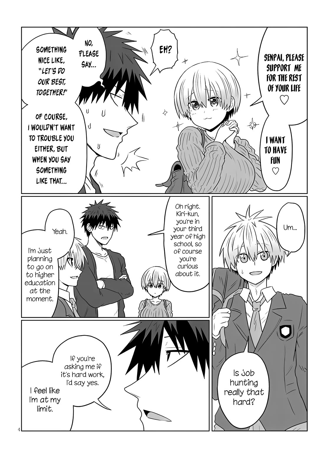 Uzaki-chan wa Asobitai! Chapter 120 page 4 - Chapter 120: Kouhai and Job Hunting