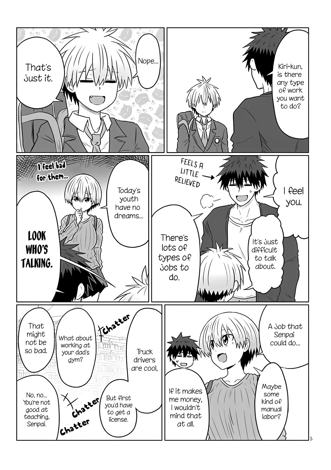 Uzaki-chan wa Asobitai! Chapter 120 page 5 - Chapter 120: Kouhai and Job Hunting