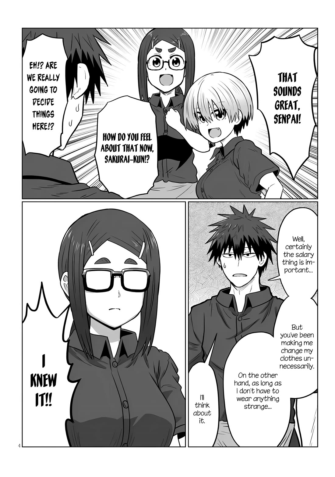 Uzaki-chan wa Asobitai! Chapter 121 page 4 - Chapter 121: Kouhai and a Disgruntled Man