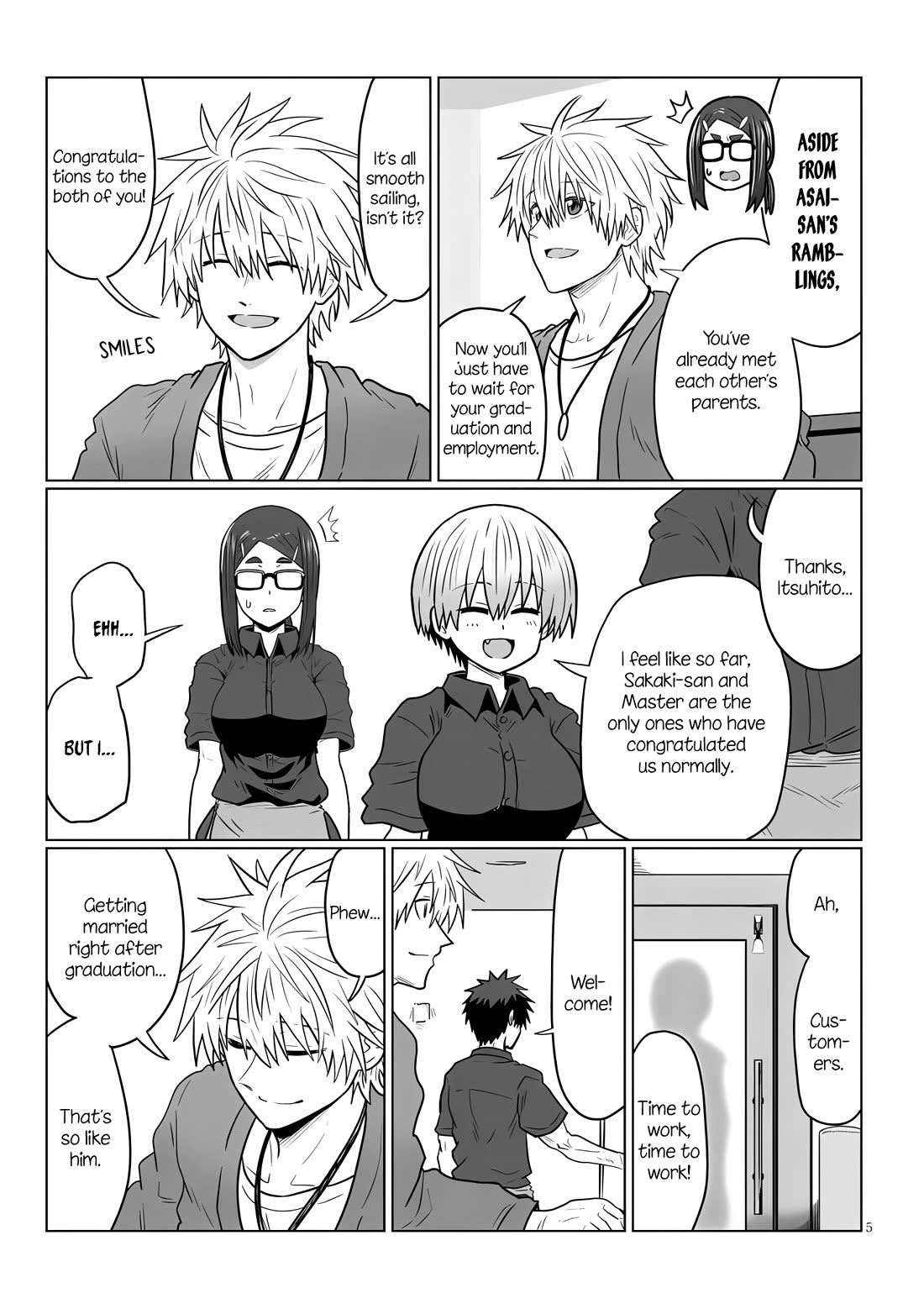 Uzaki-chan wa Asobitai! Chapter 121 page 5 - Chapter 121: Kouhai and a Disgruntled Man