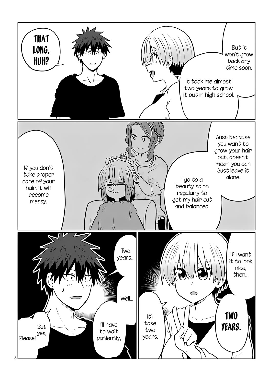 Uzaki-chan wa Asobitai! Chapter 125 page 8 - Chapter 125