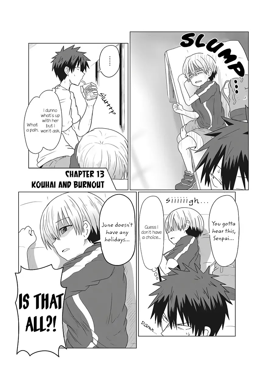 Uzaki-chan wa Asobitai! Chapter 13 page 1 - Chapter 13: Kouhai and Burnout
