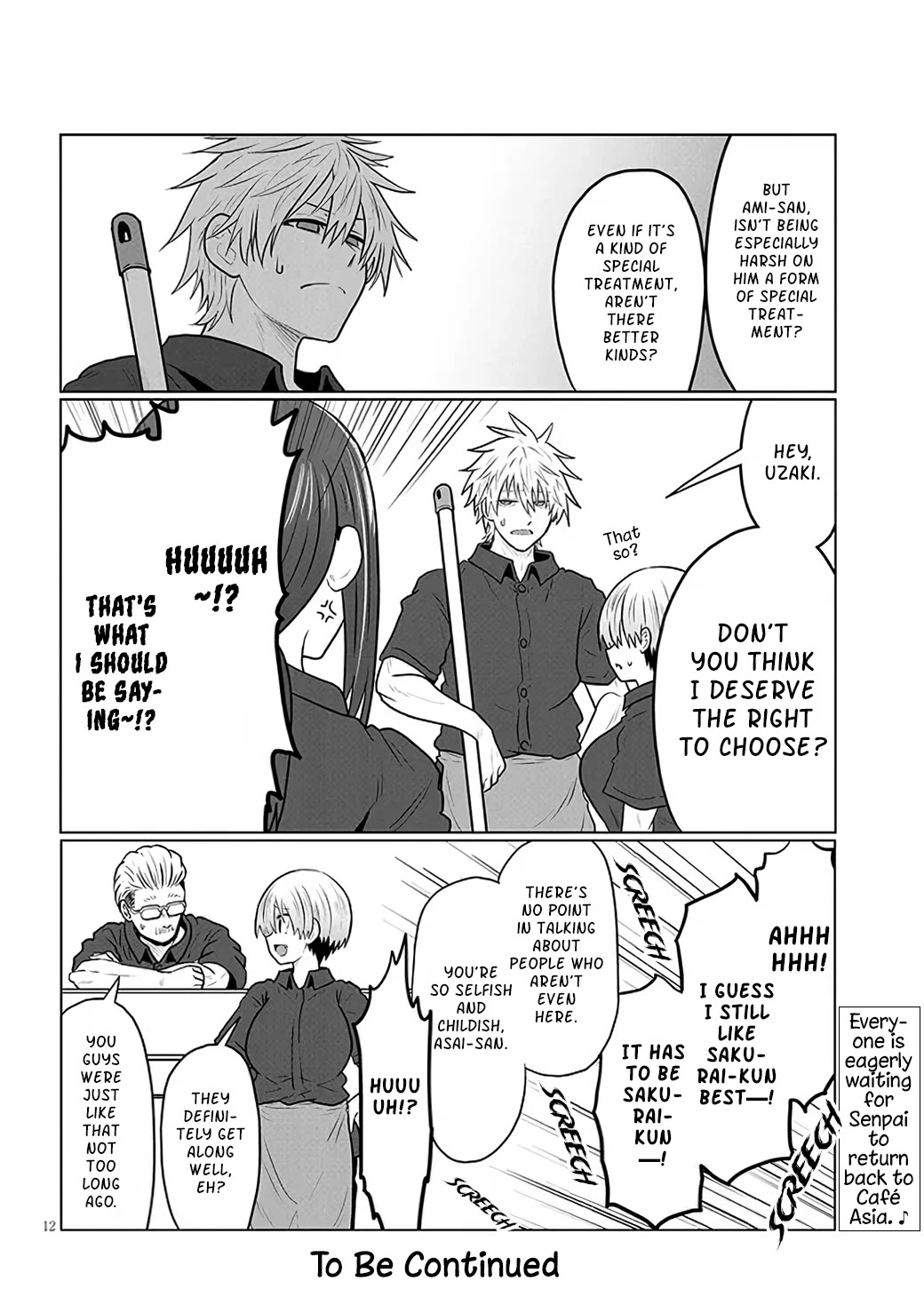 Uzaki-chan wa Asobitai! Chapter 130 page 12 - Chapter 130: Kouhai And Tribulations