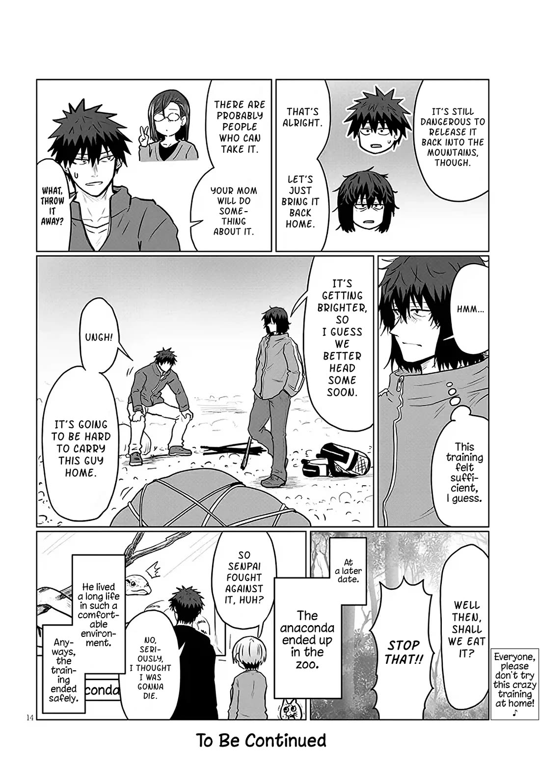 Uzaki-chan wa Asobitai! Chapter 132 page 14 - Chapter 132: Kouhai And The Giant Snake