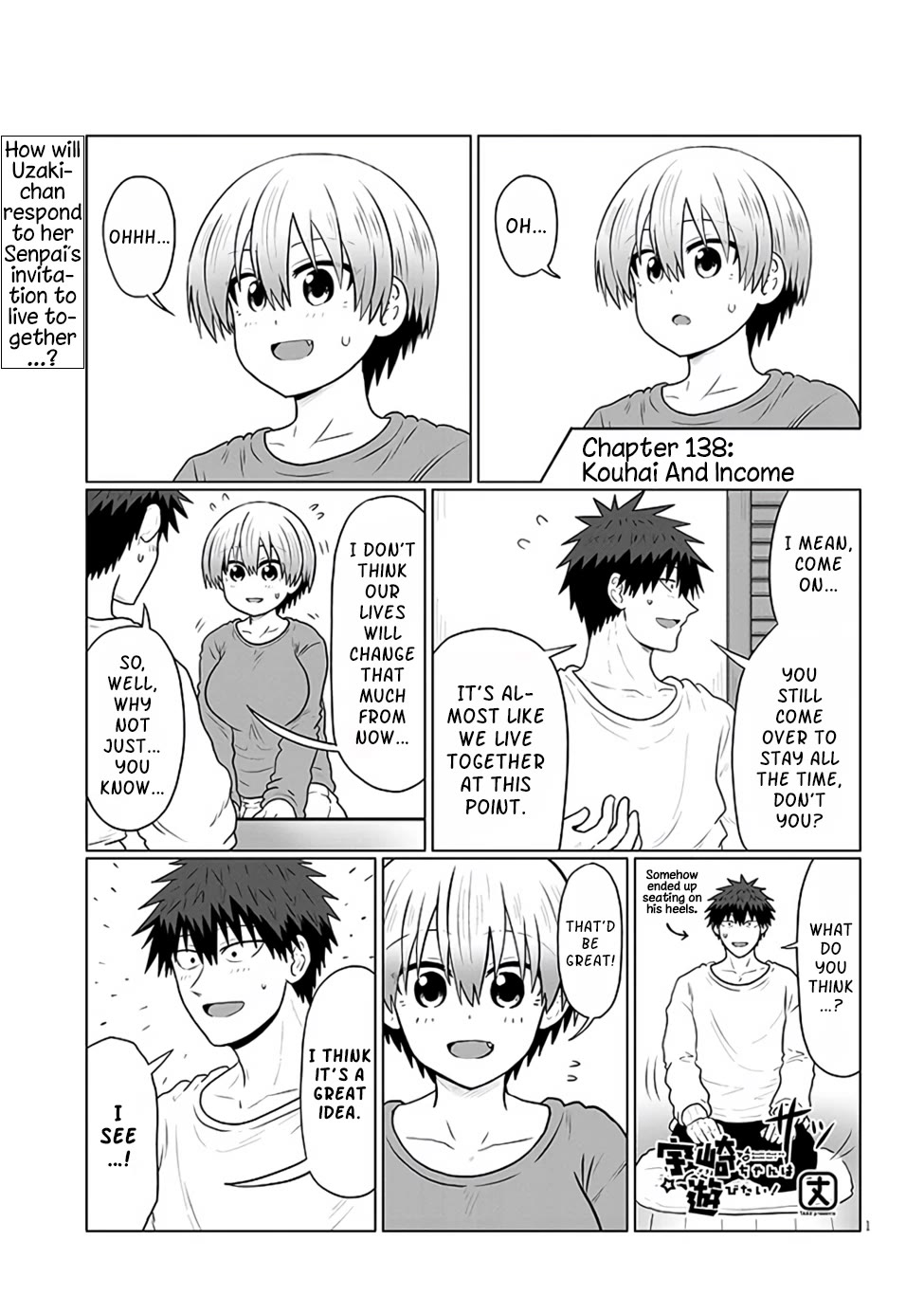 Uzaki-chan wa Asobitai! Chapter 138 page 1 - Chapter 138: Kouhai And Income 2