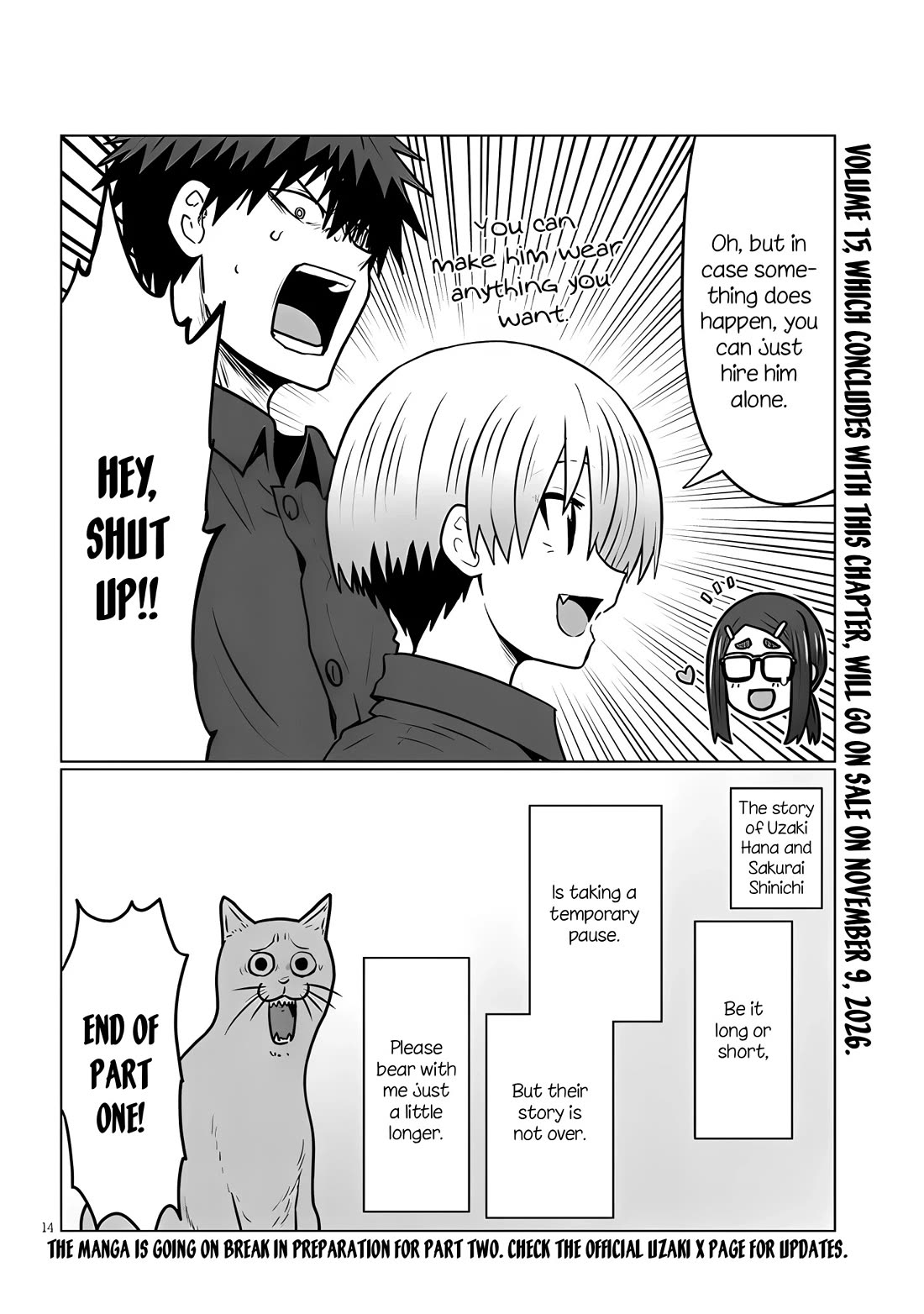 Uzaki-chan wa Asobitai! Chapter 142 page 14 - Chapter 142