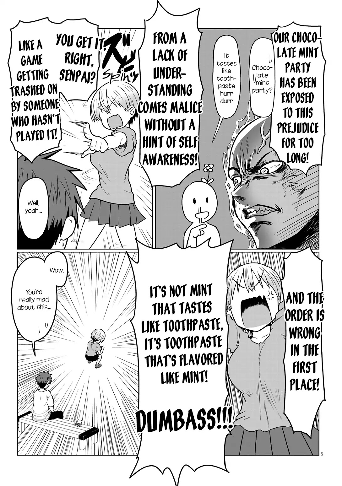 Uzaki-chan wa Asobitai! Chapter 17 page 5 - Chapter 17: Kouhai and Mint Chocolate