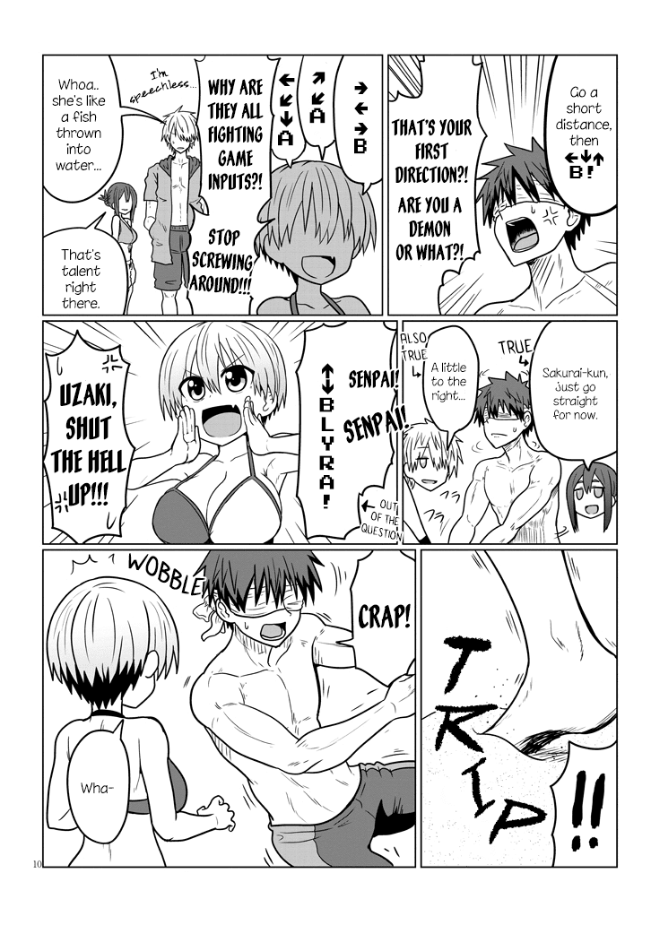 Uzaki-chan wa Asobitai! Chapter 19 page 10 - Chapter 19: Kouhai and the Sea