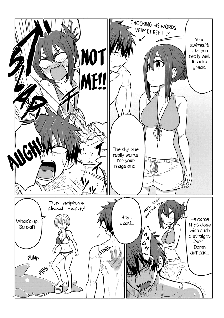 Uzaki-chan wa Asobitai! Chapter 19 page 6 - Chapter 19: Kouhai and the Sea