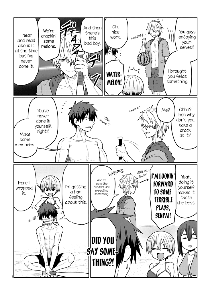 Uzaki-chan wa Asobitai! Chapter 19 page 8 - Chapter 19: Kouhai and the Sea