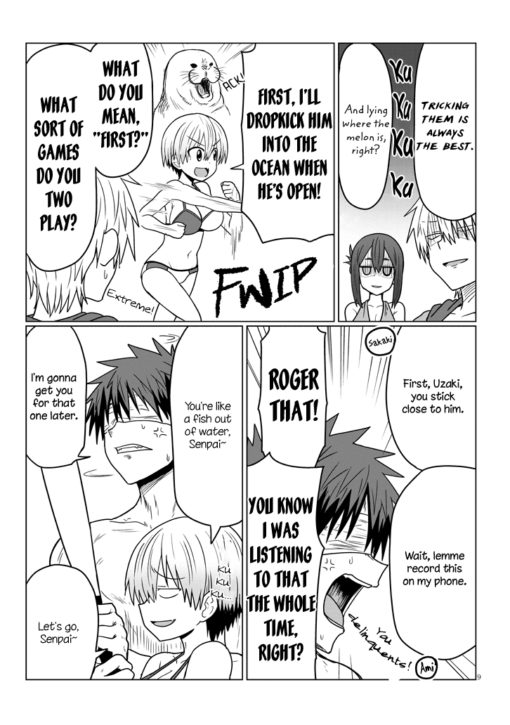 Uzaki-chan wa Asobitai! Chapter 19 page 9 - Chapter 19: Kouhai and the Sea