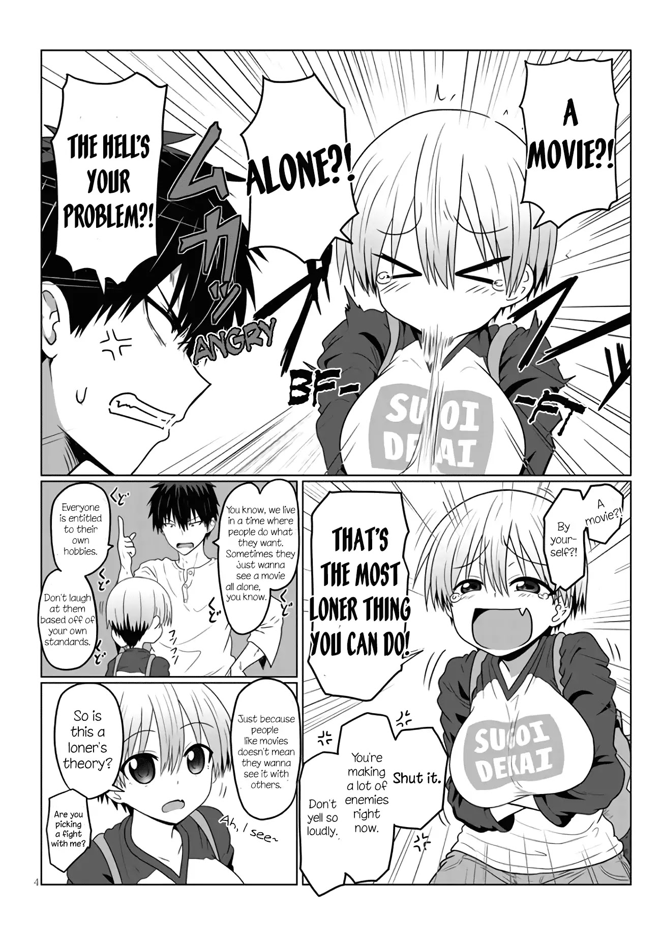 Uzaki-chan wa Asobitai! Chapter 2 page 4 - Chapter 2: Kouhai And Movie Theater