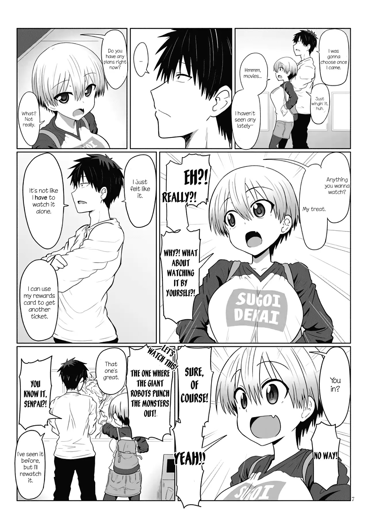 Uzaki-chan wa Asobitai! Chapter 2 page 7 - Chapter 2: Kouhai And Movie Theater