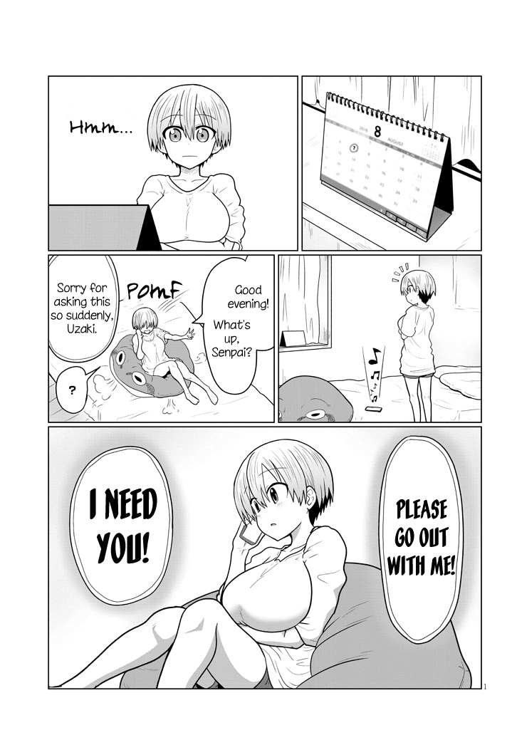 Uzaki-chan wa Asobitai! Chapter 21 page 1 - Chapter 21: Kouhai and Cat Cafe