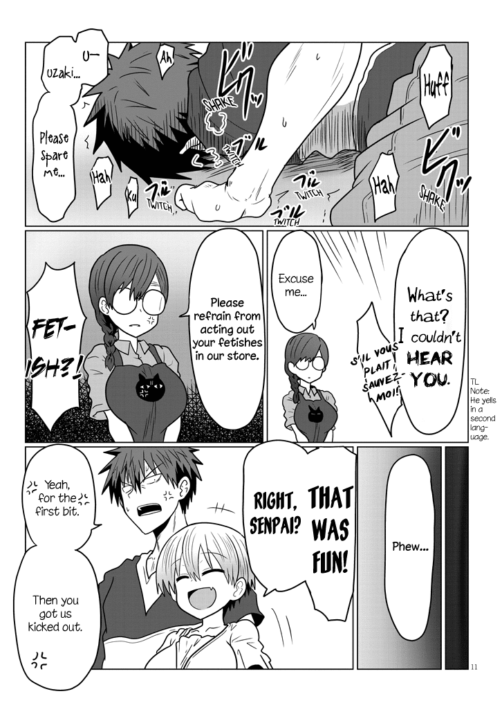 Uzaki-chan wa Asobitai! Chapter 21 page 11 - Chapter 21: Kouhai and Cat Cafe