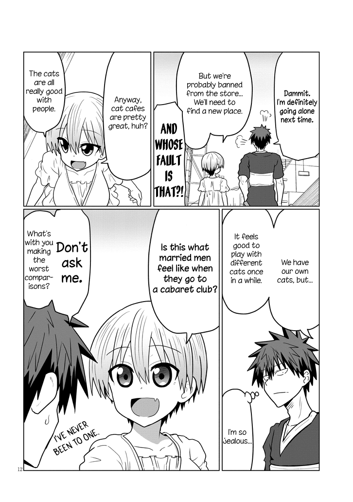 Uzaki-chan wa Asobitai! Chapter 21 page 12 - Chapter 21: Kouhai and Cat Cafe