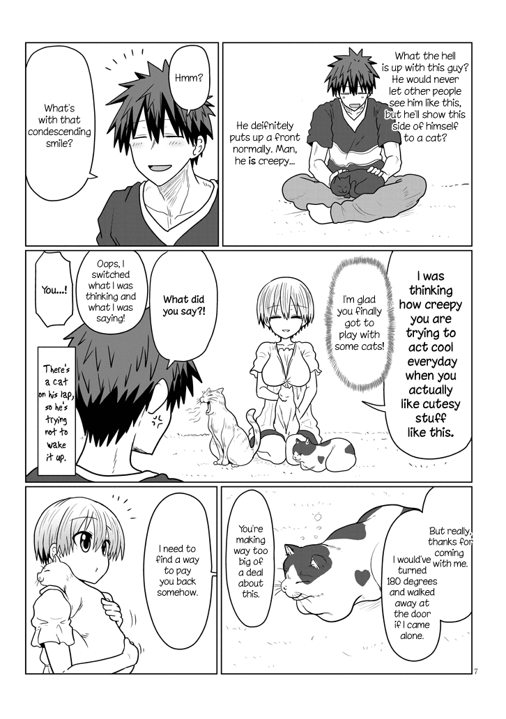 Uzaki-chan wa Asobitai! Chapter 21 page 7 - Chapter 21: Kouhai and Cat Cafe