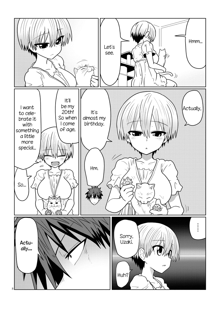 Uzaki-chan wa Asobitai! Chapter 21 page 8 - Chapter 21: Kouhai and Cat Cafe