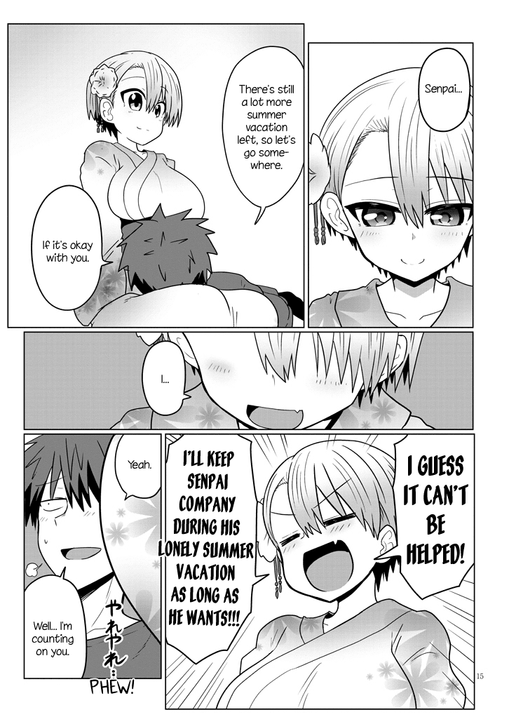 Uzaki-chan wa Asobitai! Chapter 23 page 15 - Chapter 23: Kouhai and Fireworks