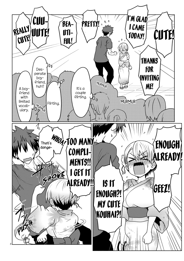 Uzaki-chan wa Asobitai! Chapter 23 page 8 - Chapter 23: Kouhai and Fireworks
