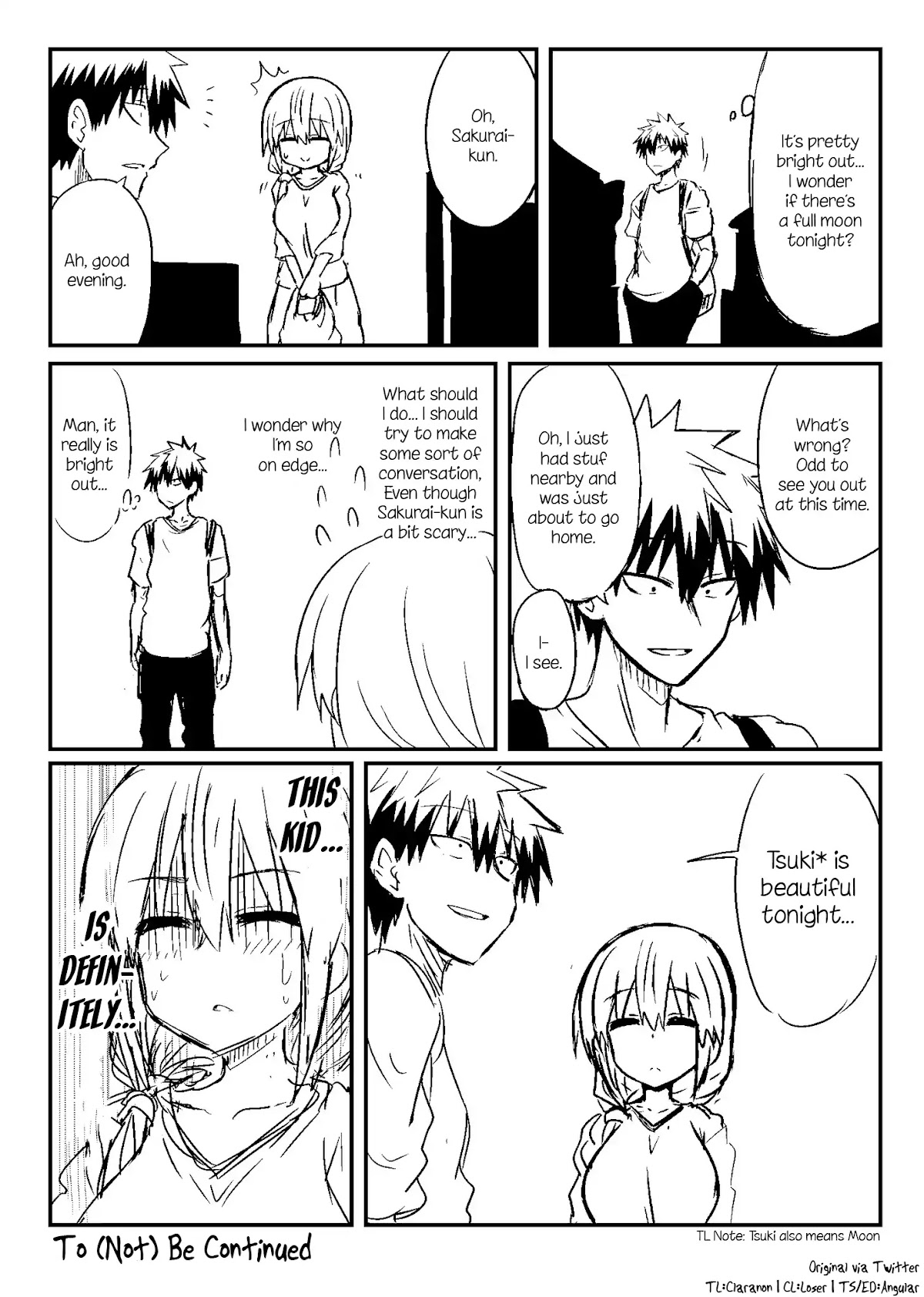 Uzaki-chan wa Asobitai! Chapter 24.1 page 1 - Chapter 24.1: Twitter Bonus Comic