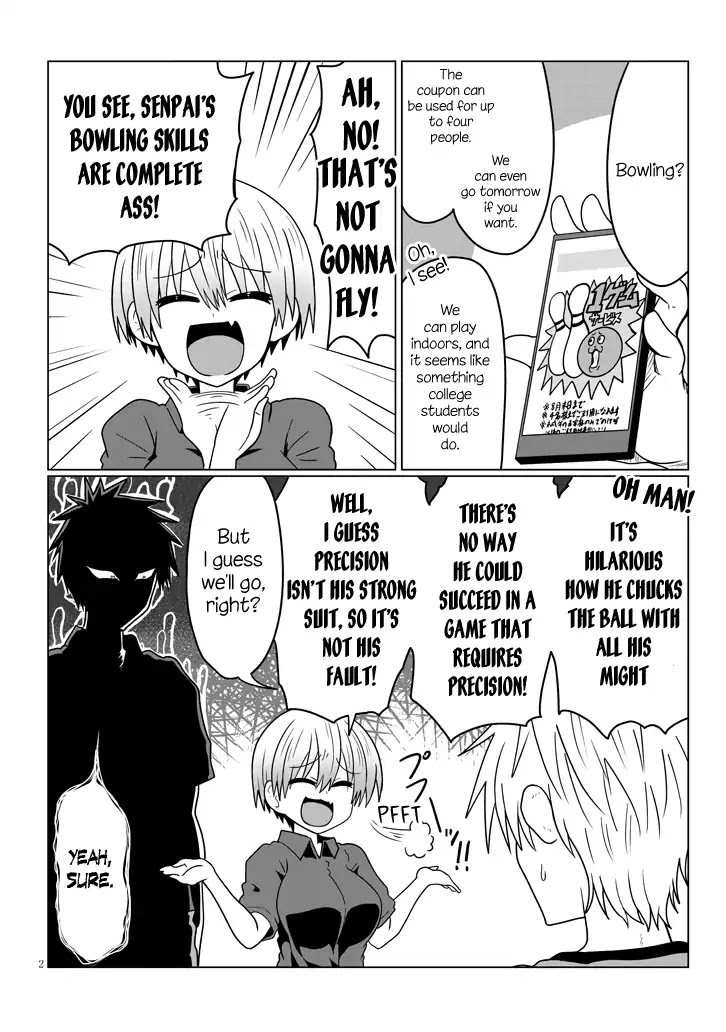 Uzaki-chan wa Asobitai! Chapter 28 page 2 - Chapter 28: Kouhai and Bowling