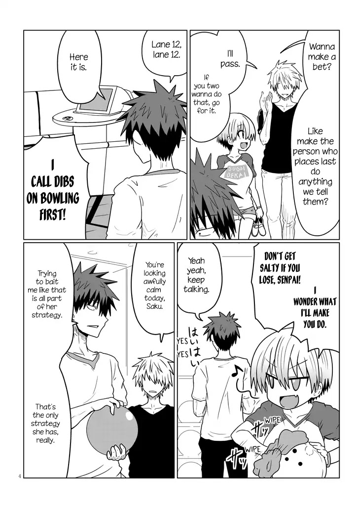 Uzaki-chan wa Asobitai! Chapter 28 page 4 - Chapter 28: Kouhai and Bowling