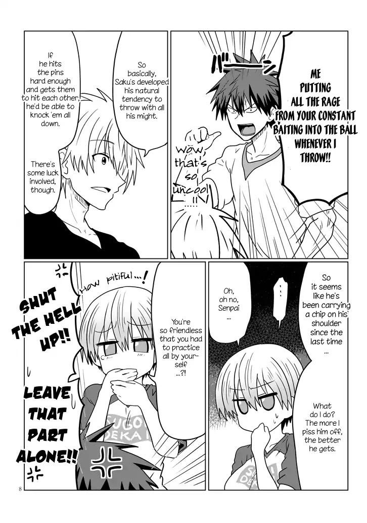Uzaki-chan wa Asobitai! Chapter 28 page 8 - Chapter 28: Kouhai and Bowling