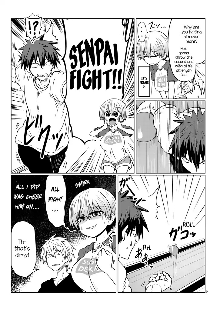 Uzaki-chan wa Asobitai! Chapter 28 page 9 - Chapter 28: Kouhai and Bowling