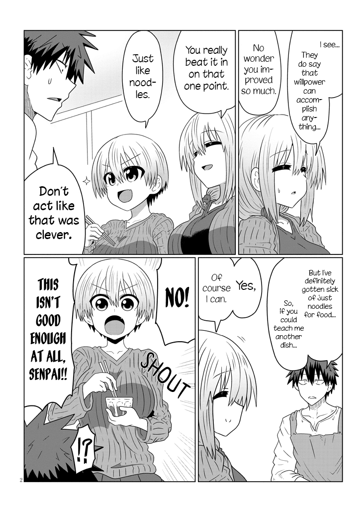 Uzaki-chan wa Asobitai! Chapter 39 page 2 - Chapter 39: Kouhai and Cooking Training 2