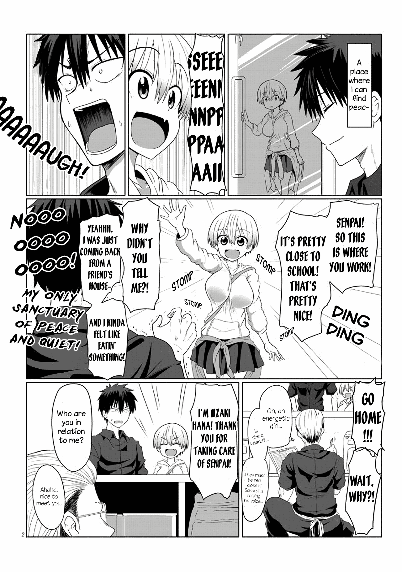 Uzaki-chan wa Asobitai! Chapter 4 page 2 - Chapter 4: Kouhai and Workplace