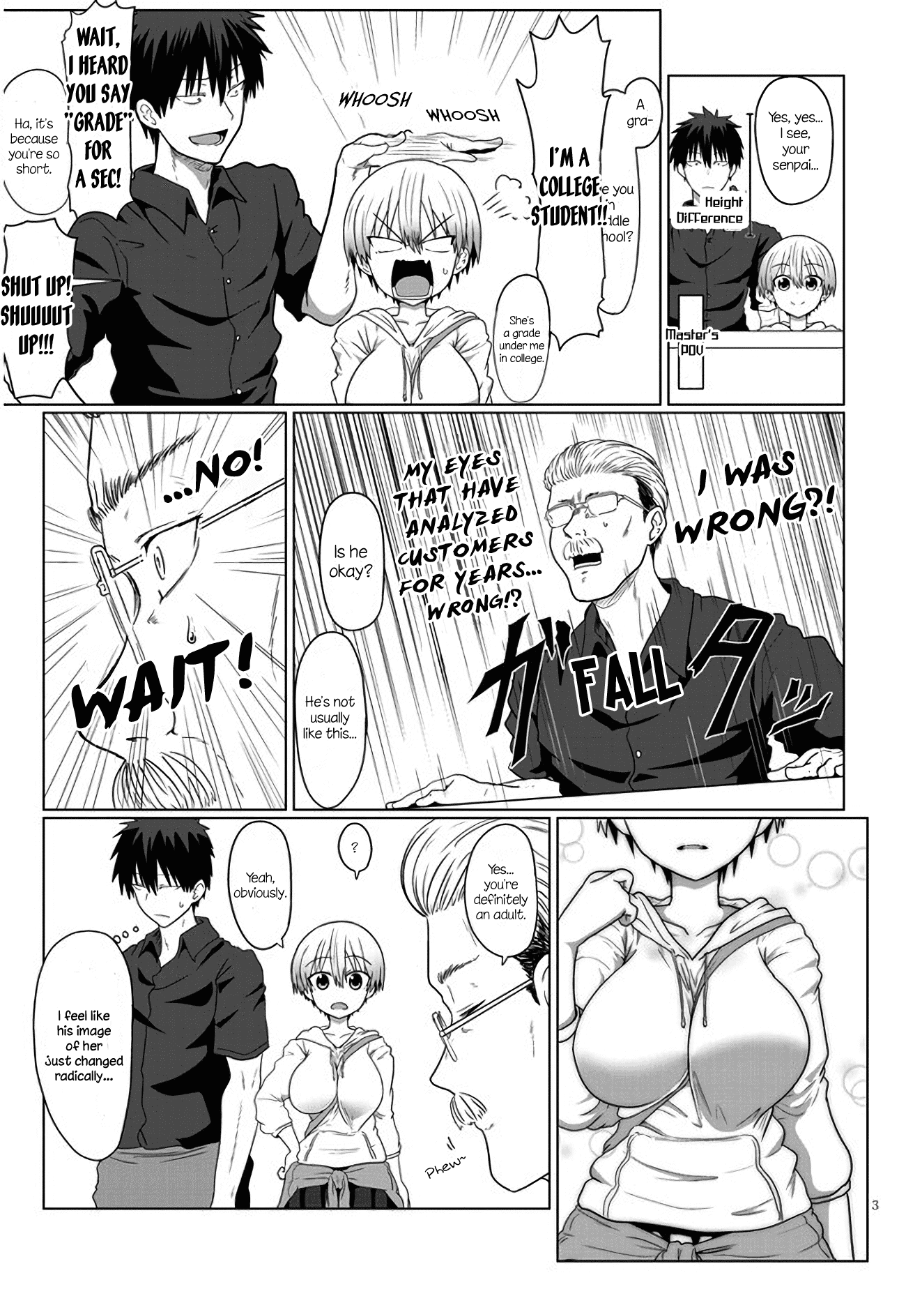 Uzaki-chan wa Asobitai! Chapter 4 page 3 - Chapter 4: Kouhai and Workplace
