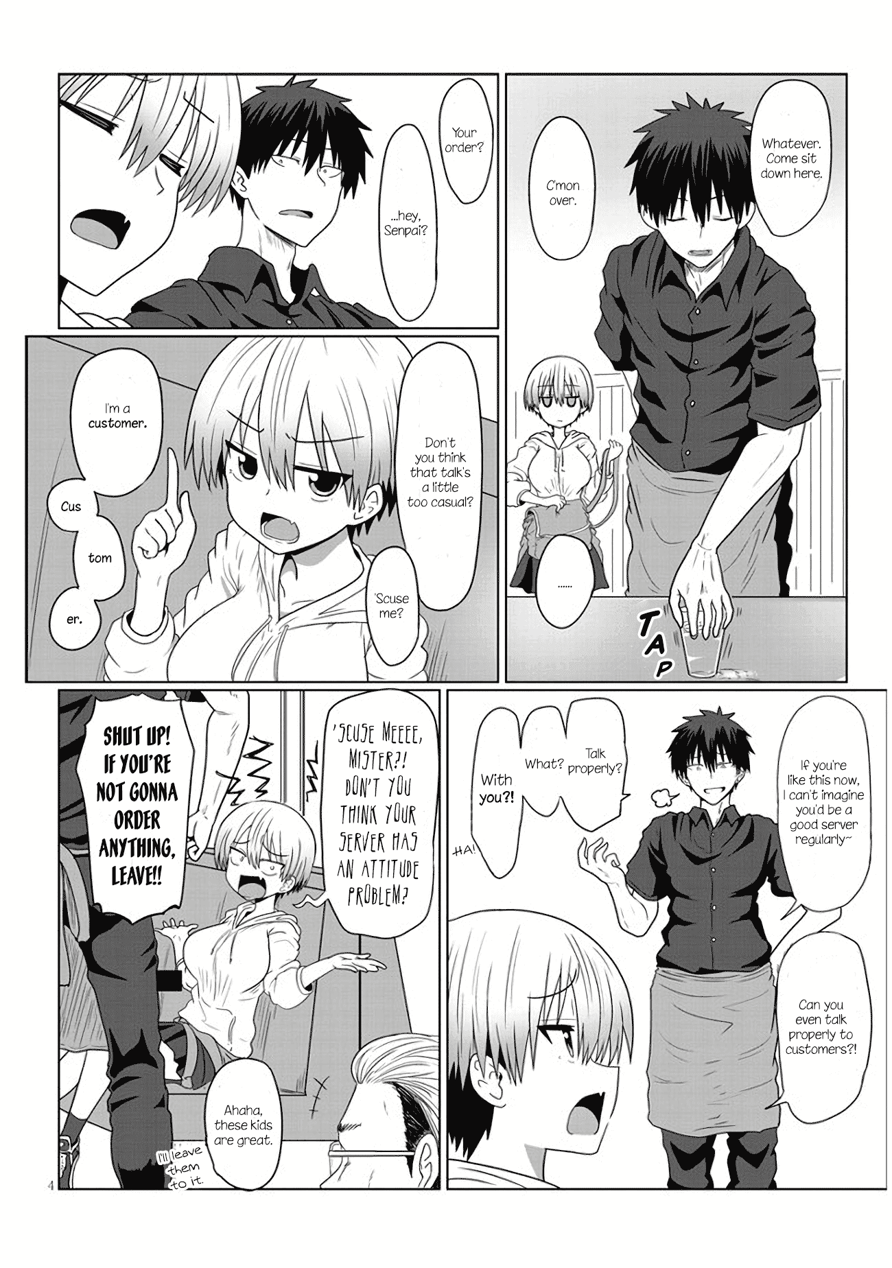 Uzaki-chan wa Asobitai! Chapter 4 page 4 - Chapter 4: Kouhai and Workplace