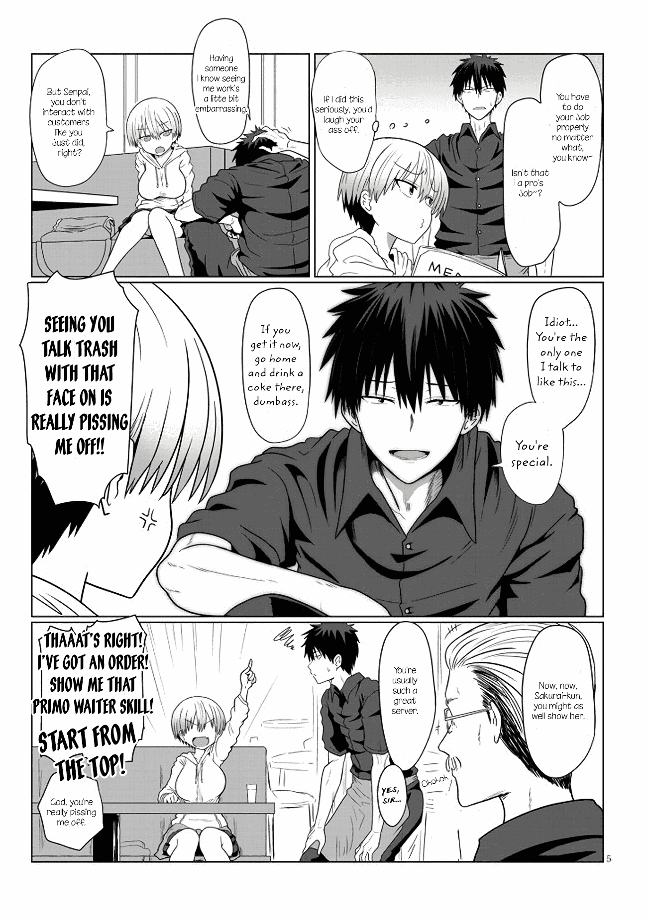 Uzaki-chan wa Asobitai! Chapter 4 page 5 - Chapter 4: Kouhai and Workplace
