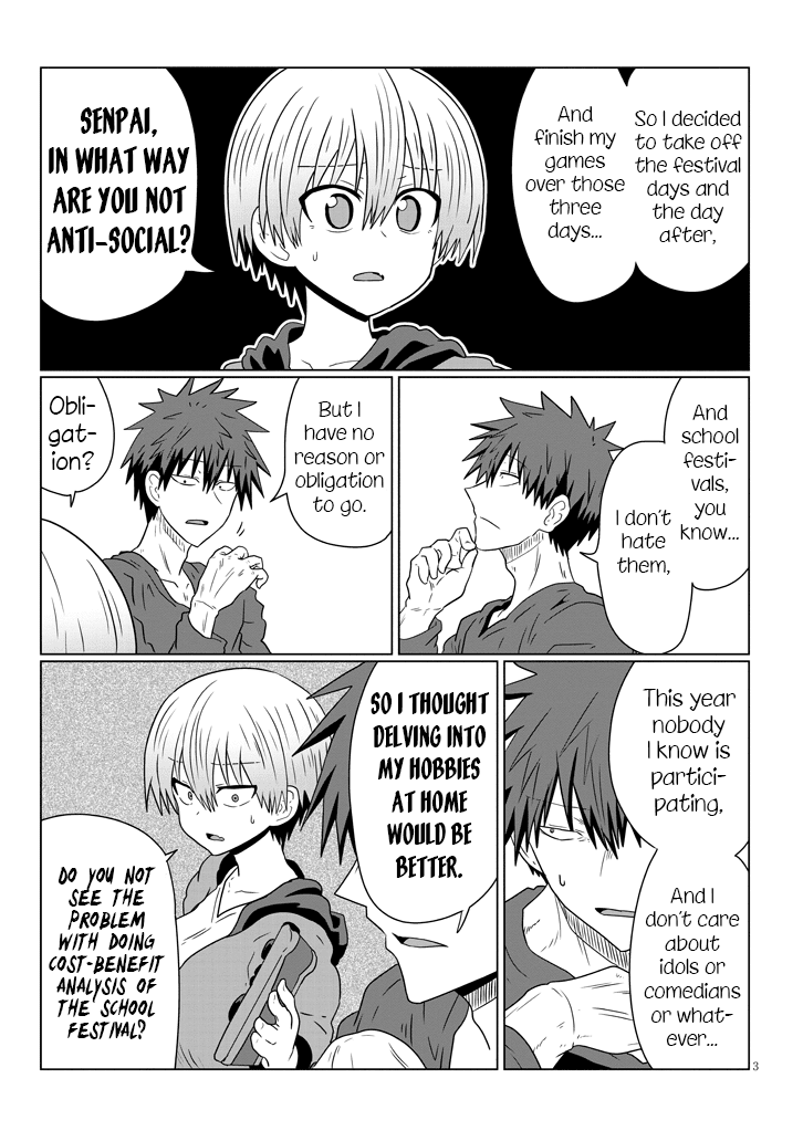 Uzaki-chan wa Asobitai! Chapter 40 page 3 - Chapter 40: Kouhai and the School Festival, Part 1