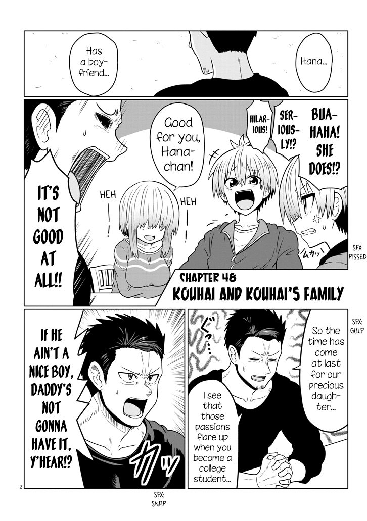 Uzaki-chan wa Asobitai! Chapter 48 page 2 - Chapter 48: Kouhai and Kouhai's Family