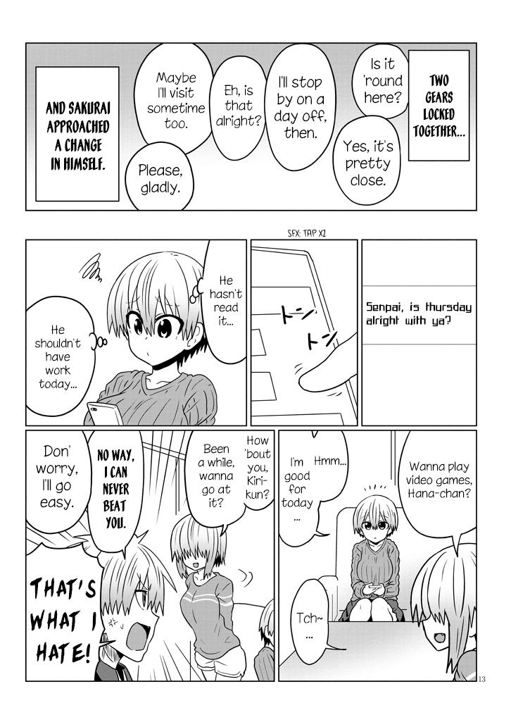 Uzaki-chan wa Asobitai! Chapter 49 page 13 - Chapter 49: Kouhai and Worries