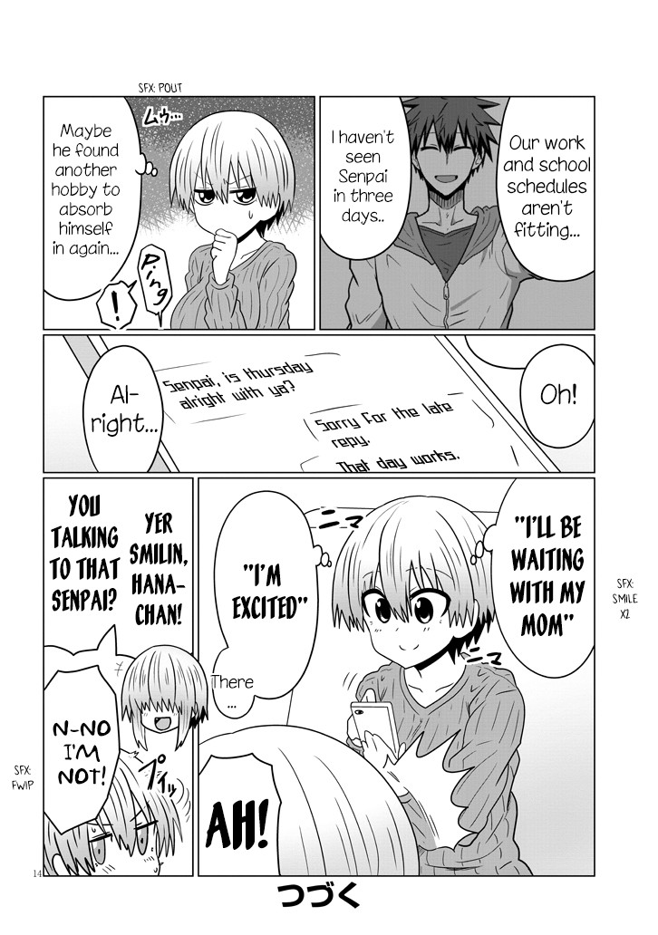 Uzaki-chan wa Asobitai! Chapter 49 page 14 - Chapter 49: Kouhai and Worries
