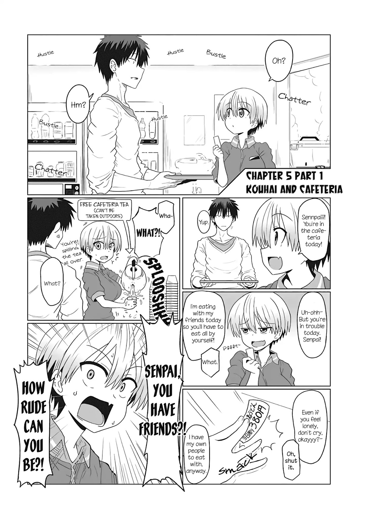 Uzaki-chan wa Asobitai! Chapter 5.1 page 1 - Chapter 5.1: Kouhai and Cafeteria