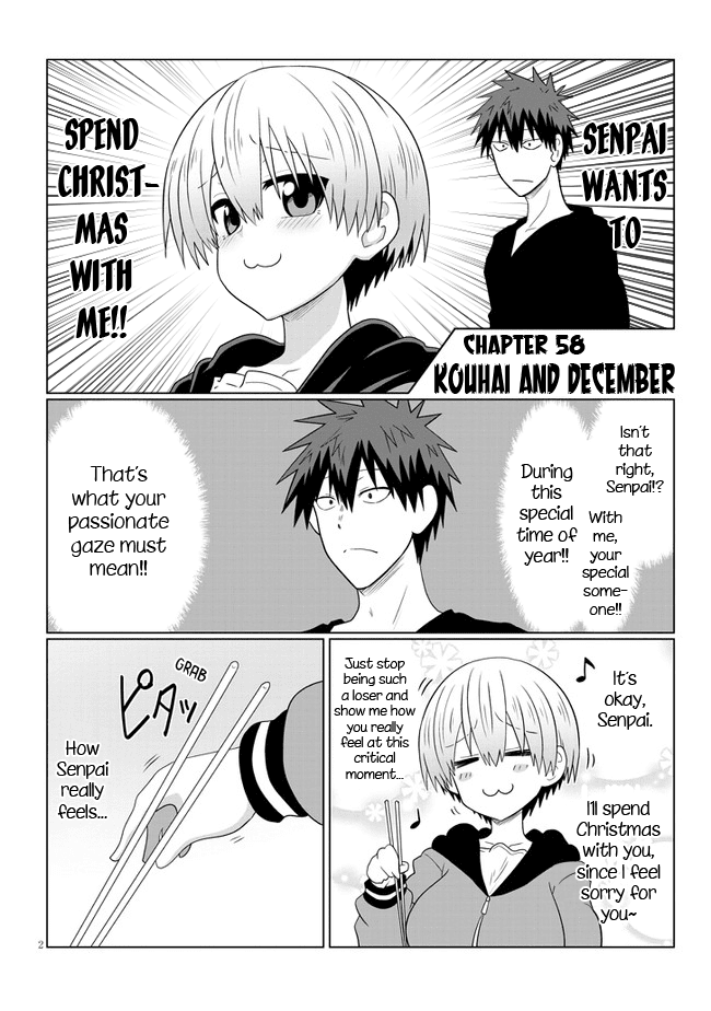 Uzaki-chan wa Asobitai! Chapter 58 page 2 - Chapter 58: Kouhai and December